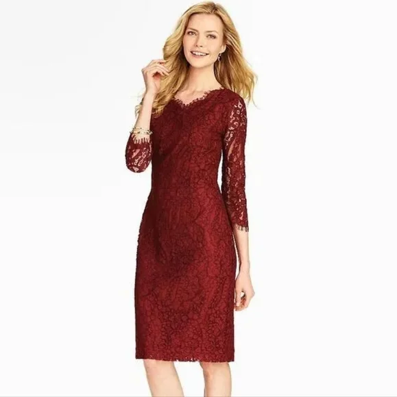 Talbots | Dresses | Talbots Paisley Lace Sheath Dress Cocktail Wine Red Burgundy 8w | Poshmark Talbots | Dresses | Talbots Paisley Lace Sheath Dress Cocktail Wine Red Burgundy 8w | Poshmark